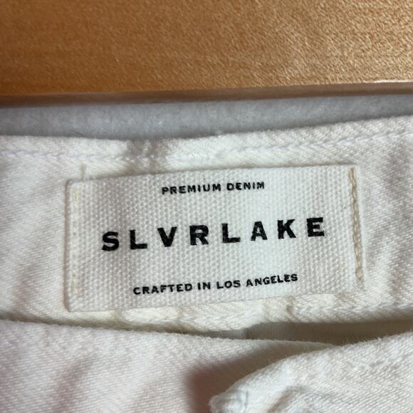 Slvrlake Frankie Womens Premium Denim High Waisted Flare Pure cotton Jeans 31 - Picture 8 of 15